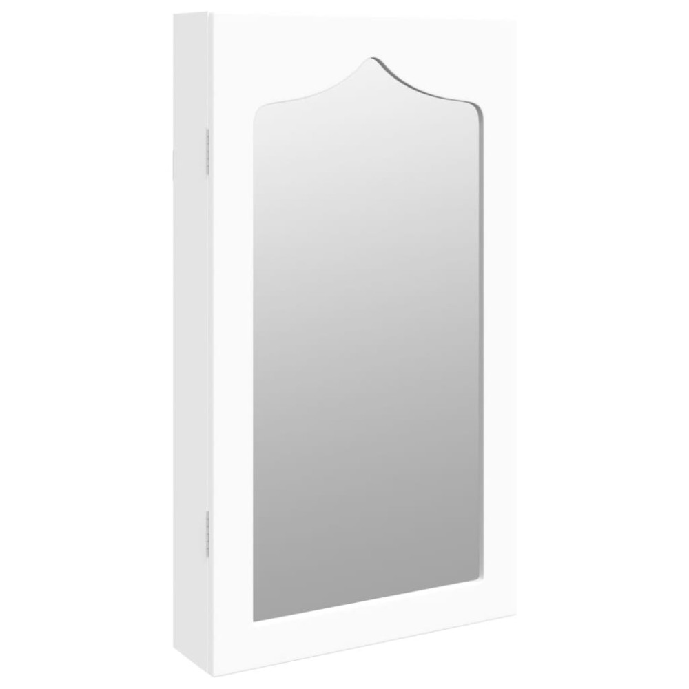 vidaXL Έπιπλο Κοσμημάτων με Καθρέφτη Επιτοίχιο Λευκό 37,5x10x67 εκ.