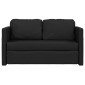 vidaXL Καναπές-Κρεβάτι Δαπέδου 2 σε 1 Μαύρο 112x174x55 εκ. Συνθ. Δέρμα