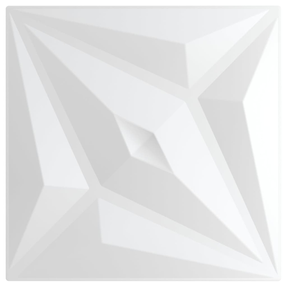 vidaXL Πάνελ Τοίχου 24 Τεμ. Σχέδιο Αστέρι Λευκά 50x50 εκ. 6 μ² από EPS