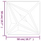 vidaXL Πάνελ Τοίχου 24 Τεμ. Σχέδιο Αστέρι Λευκά 50x50 εκ. 6 μ² από EPS