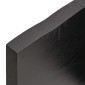vidaXL Ράφι Τοίχου Σκούρο Καφέ 220x30x(2-4)εκ. Επεξ. Μασίφ Ξύλο Δρυός