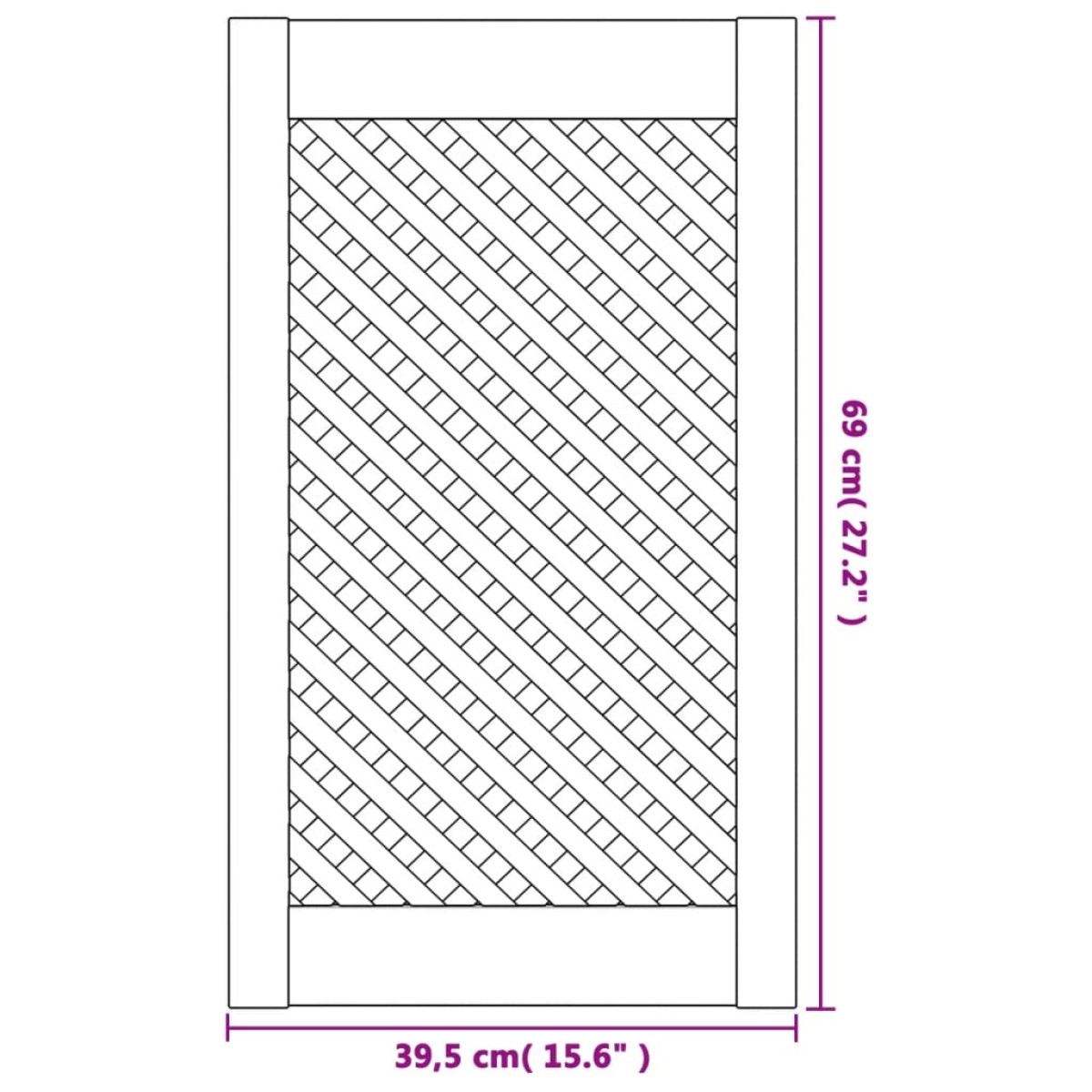 vidaXL Πορτάκια με Πλέγμα 2 Τεμ. 39,5x69 εκ. από Μασίφ Ξύλο Πεύκου