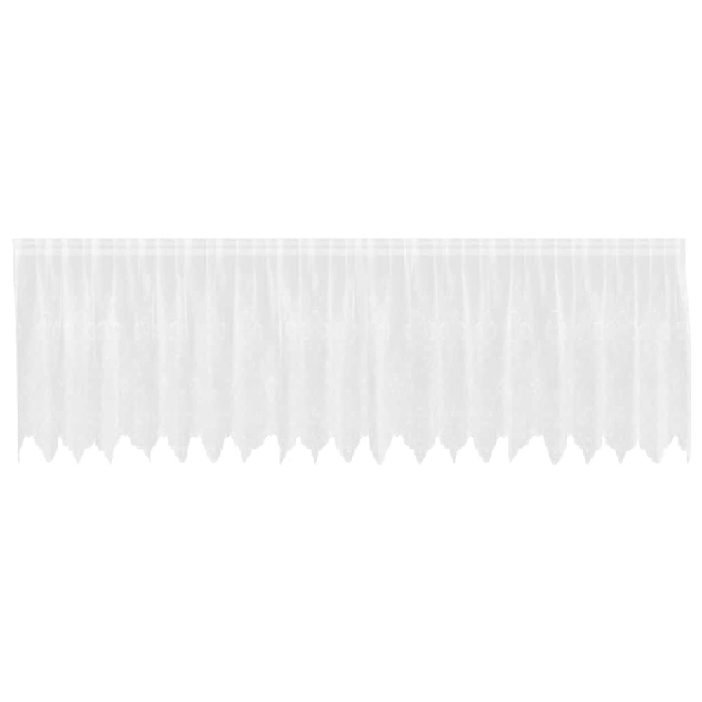 vidaXL Κουρτίνα Δαντέλας με κουρτίνες Λευκό 500 x 120 cm Πολυεστέρας