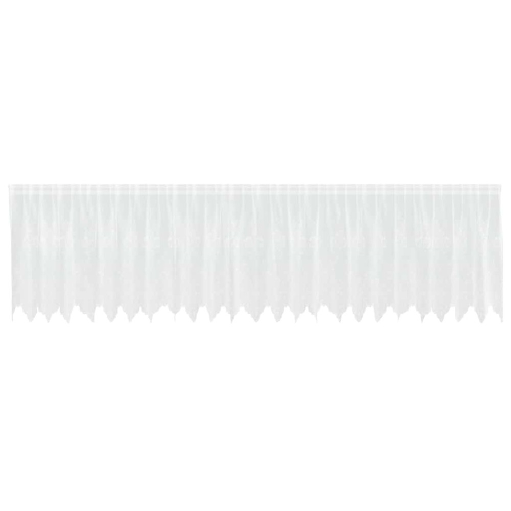vidaXL Κουρτίνα Δαντέλας με κουρτίνες Λευκό 600 x 100 cm Πολυεστέρας