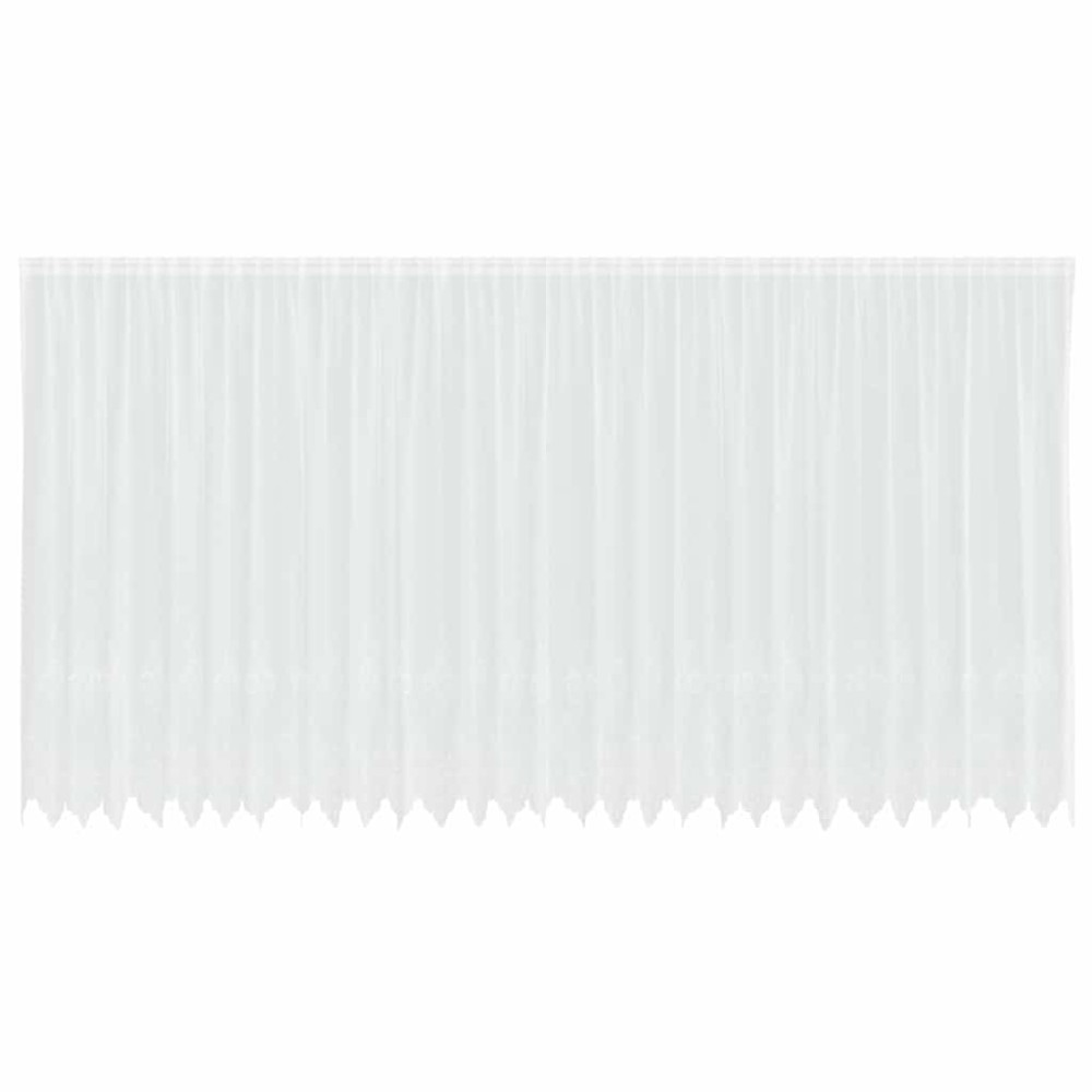 vidaXL Κουρτίνα Δαντέλας με κουρτίνες Λευκό 750 x 240 εκ. Πολυεστέρας