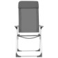 vidaXL Καρέκλες Camping Πτυσσόμενες 4 τεμ. Γκρι από Αλουμίνιο