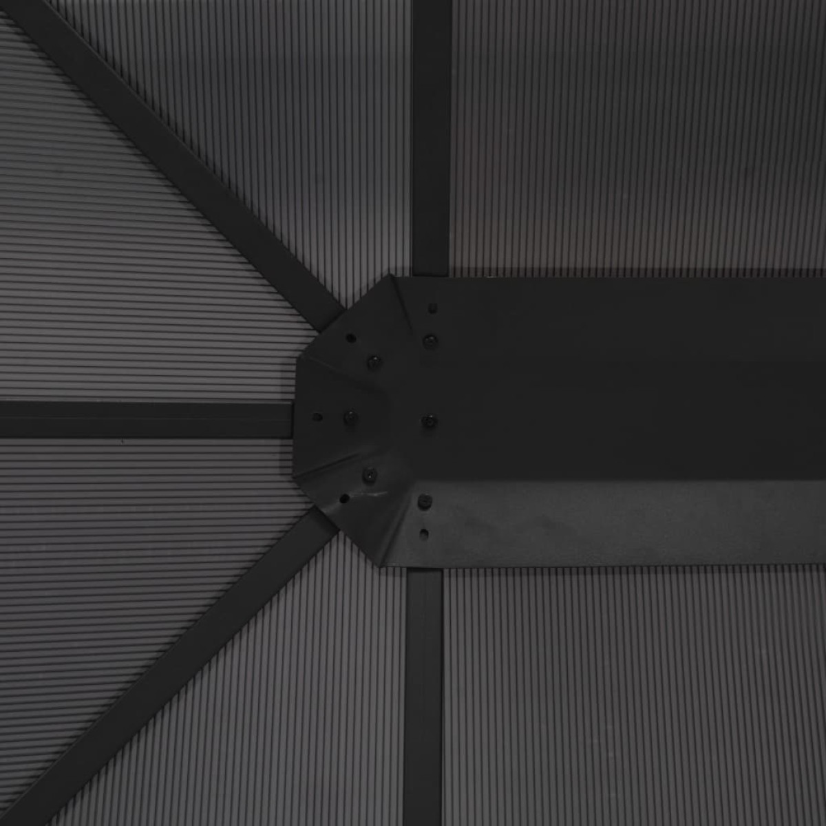 vidaXL Κιόσκι με Οροφή Μαύρο 4 x 3 x 2,6 μ. από Αλουμίνιο