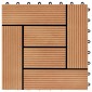 vidaXL Πλακάκια Deck 11 τεμ. Χρώμα Teak 30 x 30 εκ. 1 μ² από WPC