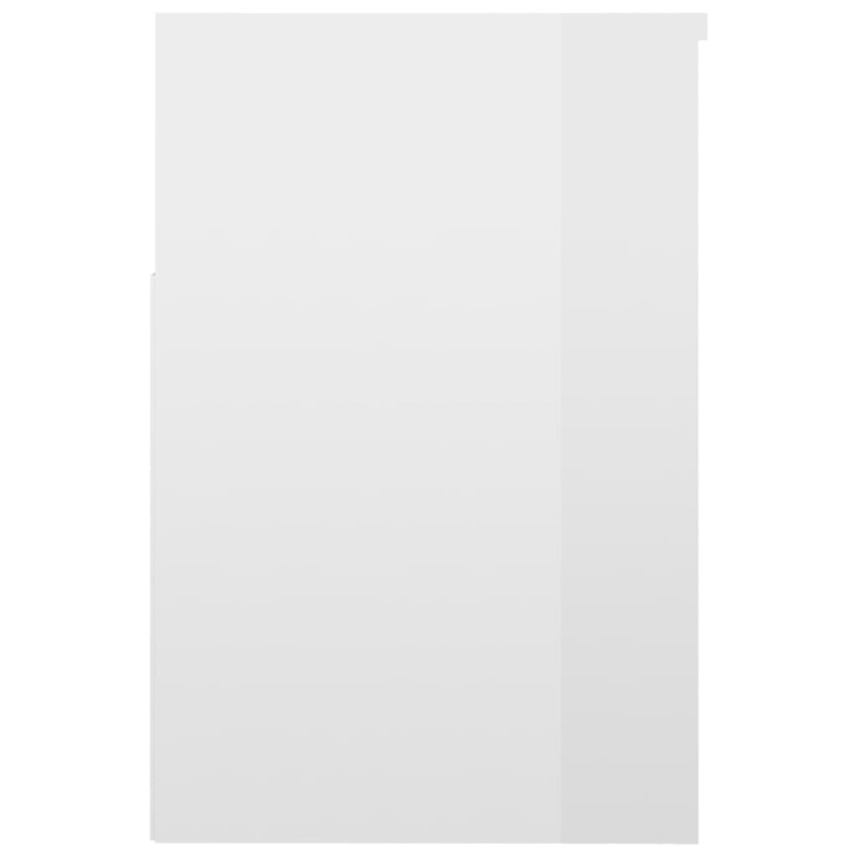 vidaXL Παπουτσοθήκη Γυαλιστερή Λευκή 60 x 30 x 45 εκ. από Μοριοσανίδα