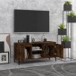 vidaXL Έπιπλο Τηλεόρασης Καπνιστή Δρυς 103,5x35x50 εκ. με Μεταλ. Πόδια