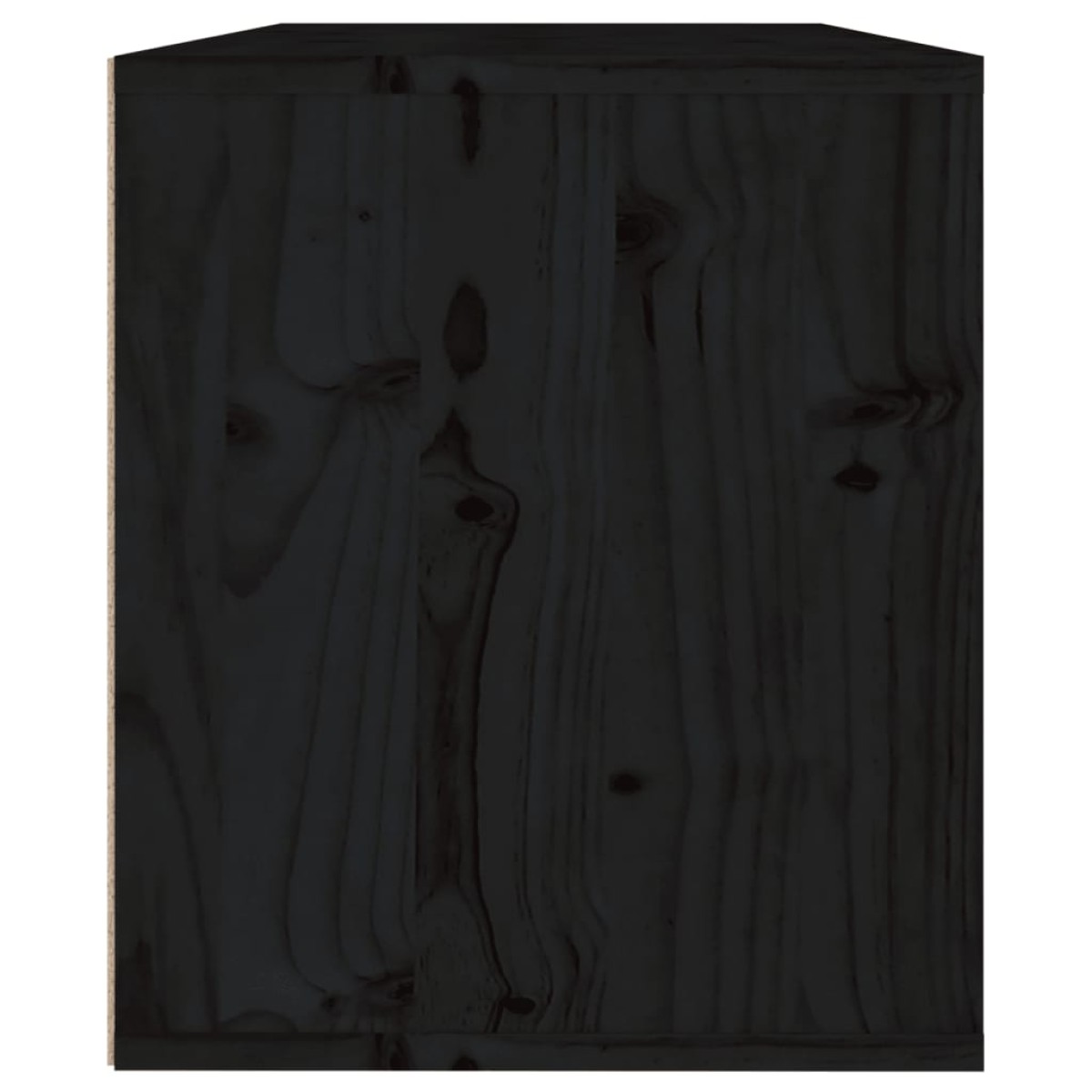 vidaXL Ντουλάπι Τοίχου Μαύρο 60 x 30 x 35 εκ. από Μασίφ Ξύλο Πεύκου