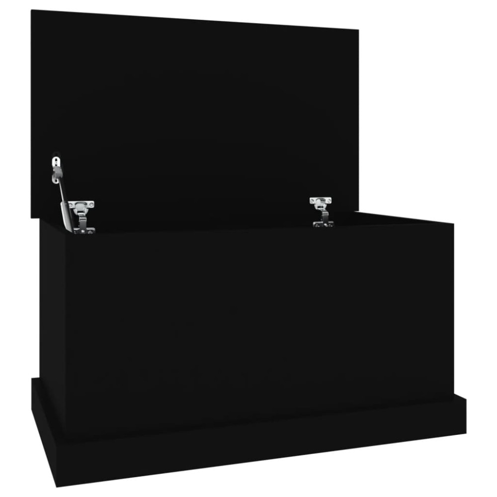 vidaXL Κουτί Αποθήκευσης Μαύρο 70x40x38 εκ. Επεξεργασμένο Ξύλο