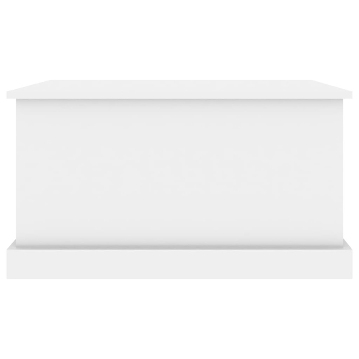 vidaXL Κουτί Αποθήκευσης Γυαλ. Λευκό 70x40x38 εκ. Επεξεργασμένο Ξύλο