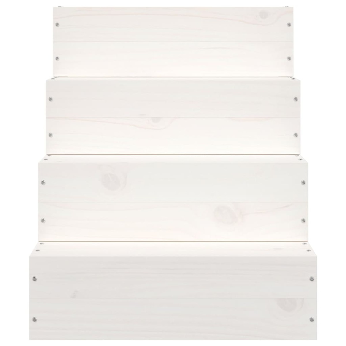 vidaXL Σκάλα Κατοικίδιου Λευκή 40 x 49 x 47 εκ. από Μασίφ Ξύλο Πεύκου
