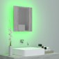vidaXL Έπιπλο Καθρέφτη Μπάνιου LED Γκρι Sonoma 40x12x45 εκ. Επεξ. Ξύλο