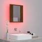 vidaXL Έπιπλο Καθρέφτη Μπάνιου LED Καφέ Δρυς 40x12x45 εκ. Επεξ. Ξύλο
