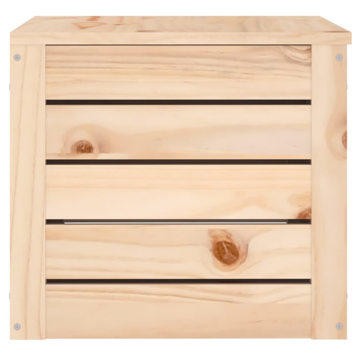 vidaXL Κουτί Αποθήκευσης 59,5 x 36,5 x 33 εκ. από Μασίφ Ξύλο Πεύκου