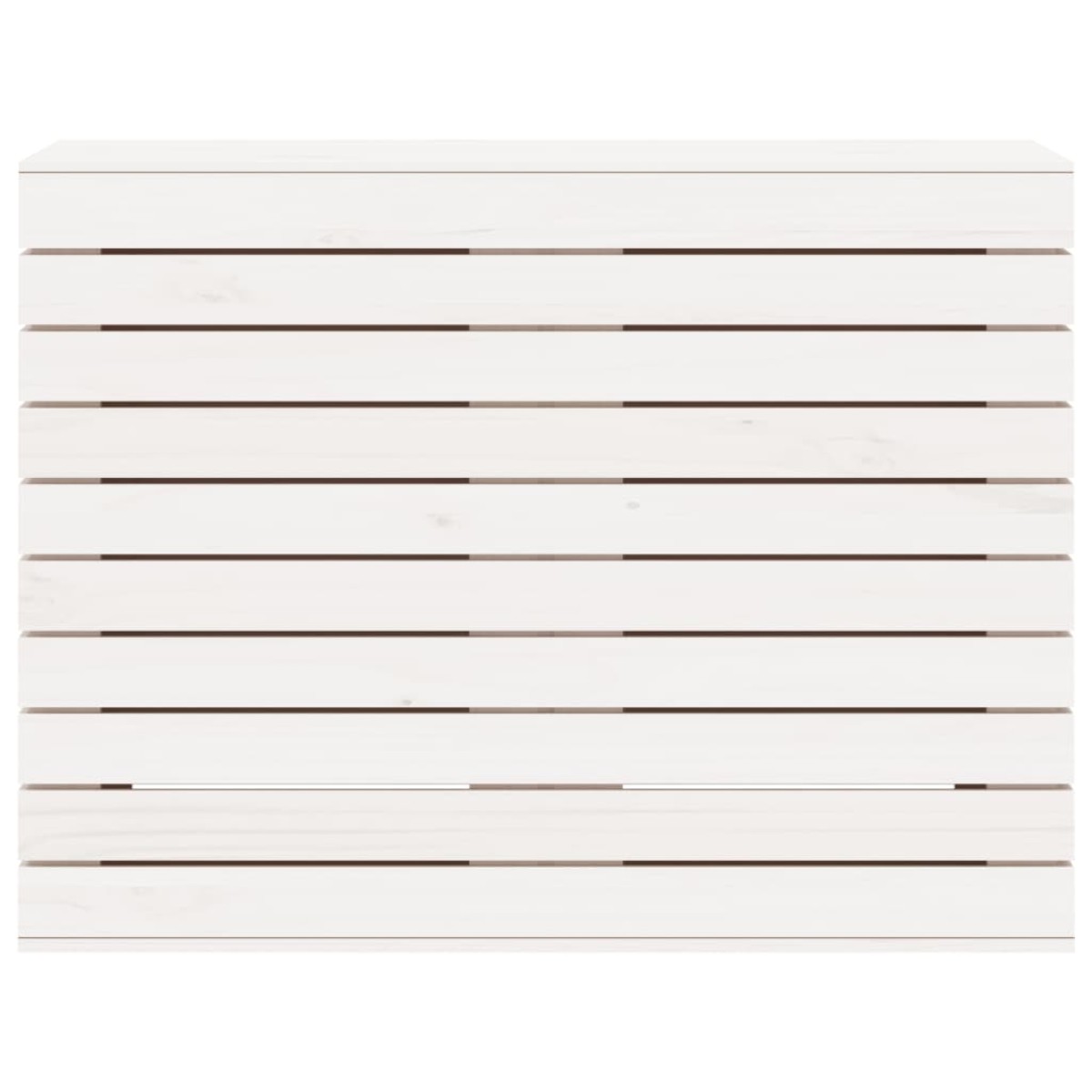 vidaXL Καλάθι Ρούχων Λευκό 88,5x44x66 εκ. από Μασίφ Ξύλο Πεύκου