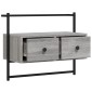 vidaXL Έπιπλο Τηλεόρασης Επιτοίχιο Γκρι Sonoma 60,5x30x51 εκ. Επ. Ξύλο