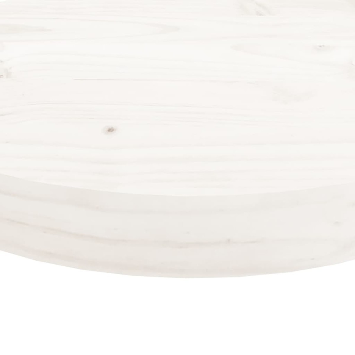 vidaXL Επιφάνεια Τραπεζιού Στρογγυλή Λευκή Ø70x3 εκ. Μασίφ Ξύλο Πεύκου