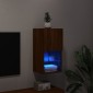 vidaXL Έπιπλο Τηλεόρασης με LED Καφέ Δρυς 30,5x30x60 εκ.