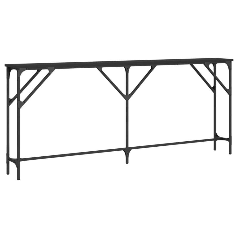 vidaXL Τραπέζι Κονσόλα Μαύρο 180 x 23 x 75 εκ. από Επεξεργασμένο Ξύλο