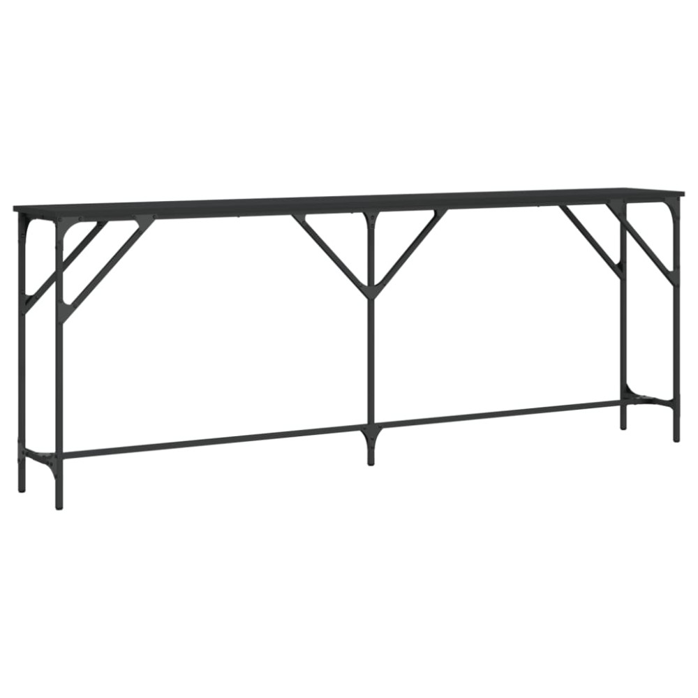 vidaXL Τραπέζι Κονσόλα Μαύρο 200x29x75 εκ. Επεξεργασμένο Ξύλο
