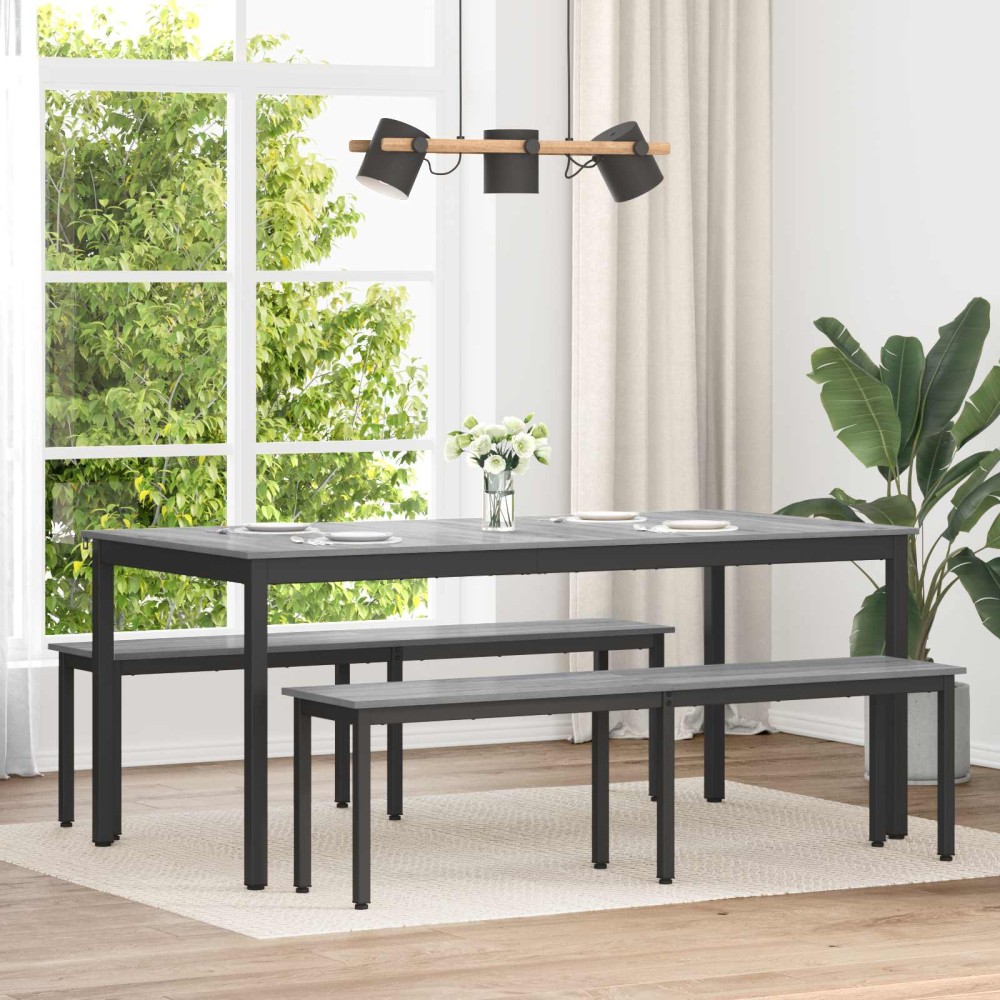 vidaXL παγκάκι Γκρίζο Σονομα 160 x 35 x 45 cm Επεξεργασμένο ξύλο