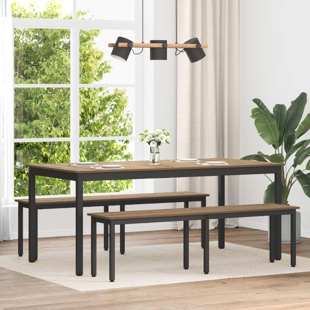 vidaXL παγκάκι Καρυδιά Χειροποίητης Εργασίας 160 x 35 x 45 cm