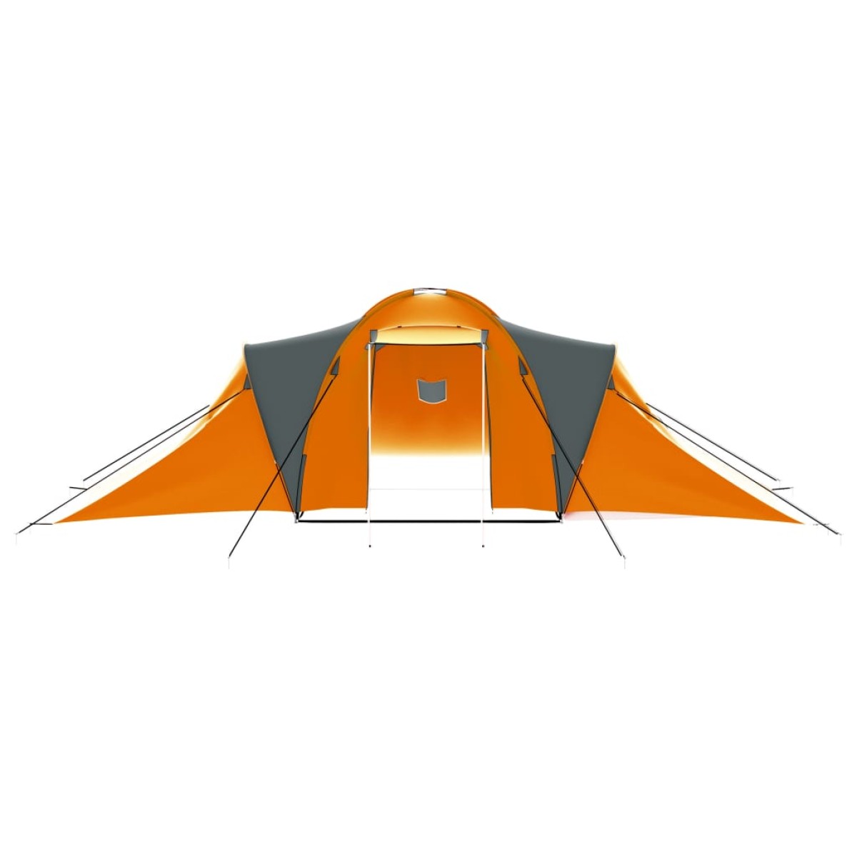 vidaXL Σκηνή Camping 9 Ατόμων Γκρι / Πορτοκαλί Υφασμάτινη
