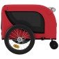 vidaXL Τρέιλερ Ποδηλάτου Κατοικίδιων Κόκκινο/Μαύρο Oxford/Σίδηρος