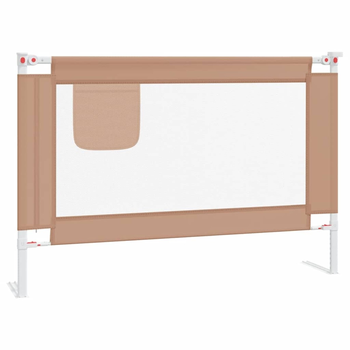 vidaXL Μπάρα Κρεβατιού Προστατευτική Taupe 100 x 25 εκ. Υφασμάτινη