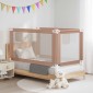 vidaXL Μπάρα Κρεβατιού Προστατευτική Taupe 150 x 25 εκ. Υφασμάτινη