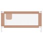 vidaXL Μπάρα Κρεβατιού Προστατευτική Taupe 180 x 25 εκ. Υφασμάτινη