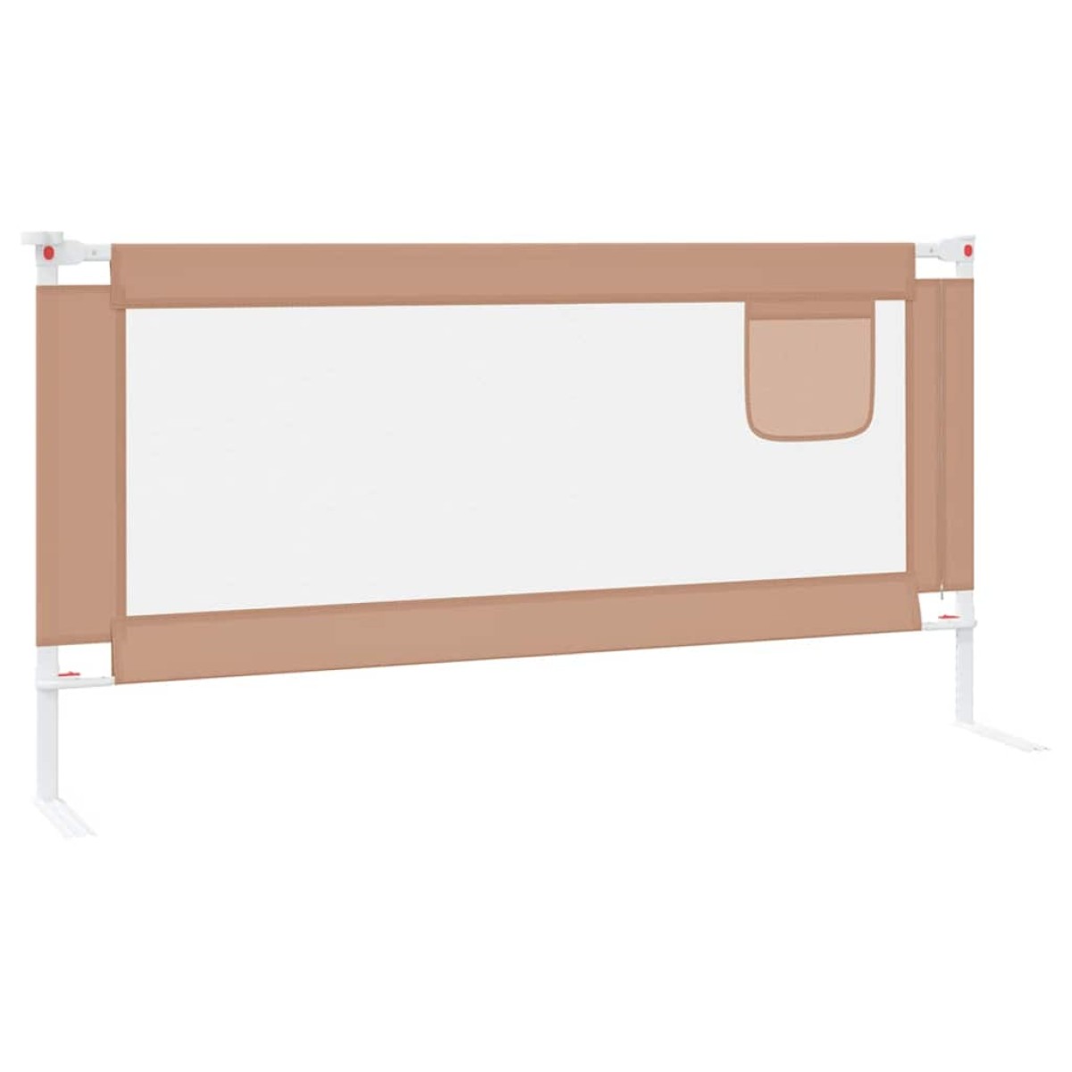 vidaXL Μπάρα Κρεβατιού Προστατευτική Taupe 180 x 25 εκ. Υφασμάτινη