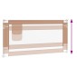 vidaXL Μπάρα Κρεβατιού Προστατευτική Taupe 180 x 25 εκ. Υφασμάτινη