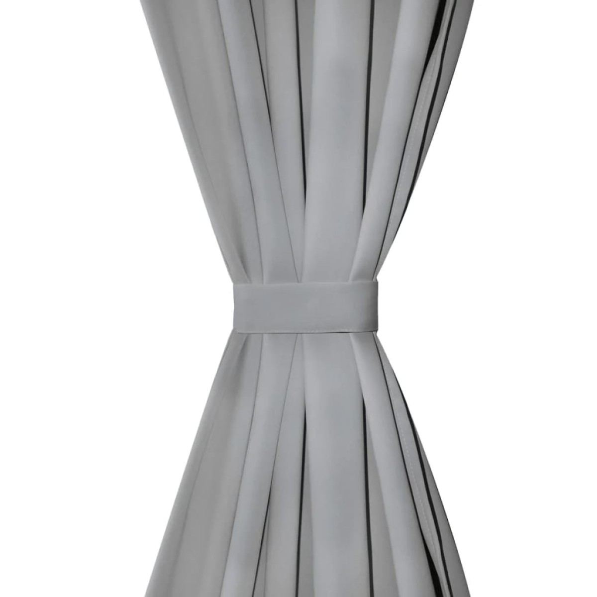 vidaXL Κουρτίνες με Θηλιές 2 τεμ. Γκρι 140 x 225 εκ. από Microsatin