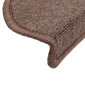 vidaXL Πατάκια Σκάλας 15 τεμ. Χρώμα Coffee Brown 56 x 17 x 3 εκ.