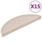 vidaXL Πατάκια Σκάλας 15 τεμ. Χρώμα Taupe 56 x 17 x 3 εκ.