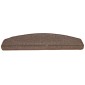 vidaXL Πατάκια Σκάλας 15 τεμ. Χρώμα Coffee Brown 65 x 24 x 4 εκ.