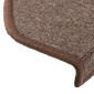 vidaXL Πατάκια Σκάλας 15 τεμ. Χρώμα Coffee Brown 65 x 24 x 4 εκ.