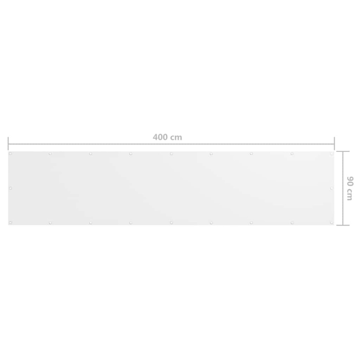vidaXL Διαχωριστικό Βεράντας Λευκό 90 x 400 εκ. Ύφασμα Oxford
