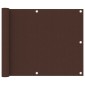 vidaXL Διαχωριστικό Βεράντας Καφέ 75 x 600 εκ. Ύφασμα Oxford