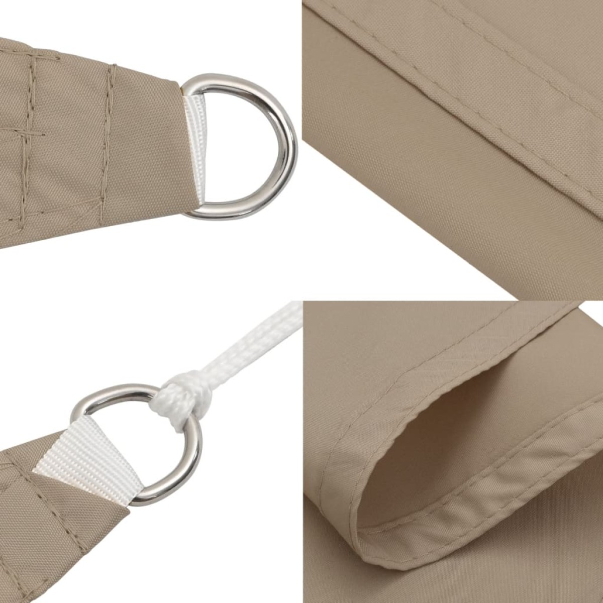 vidaXL Πανί Σκίασης Τετράγωνο Taupe 4 x 4 μ. από Ύφασμα Oxford