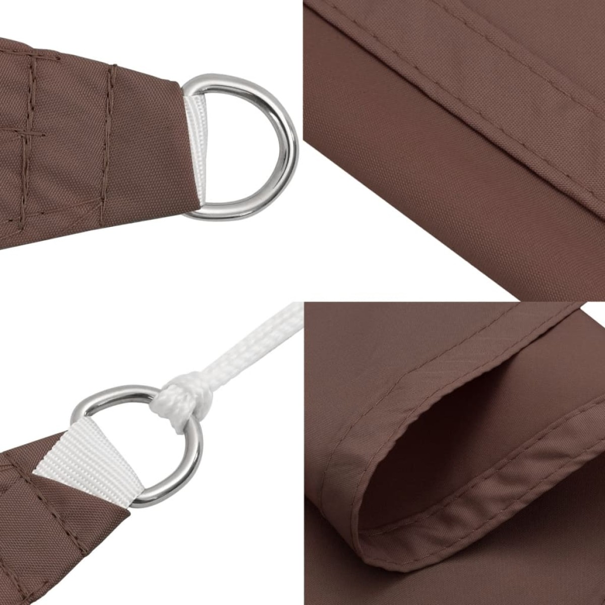 vidaXL Πανί Σκίασης Τρίγωνο Καφέ 3,6 x 3,6 x 3,6 μ. Ύφασμα Oxford