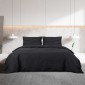 Σετ Παπλωματοθήκη vidaXL Μαύρο 220x240 cm Βαμβακερό