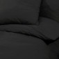 vidaXL Σετ Παπλωματοθήκης Μαύρο 200 x 200 εκ. Βαμβακερό