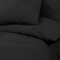 vidaXL Σετ Παπλωματοθήκης Μαύρο 200 x 220 εκ. Βαμβακερό