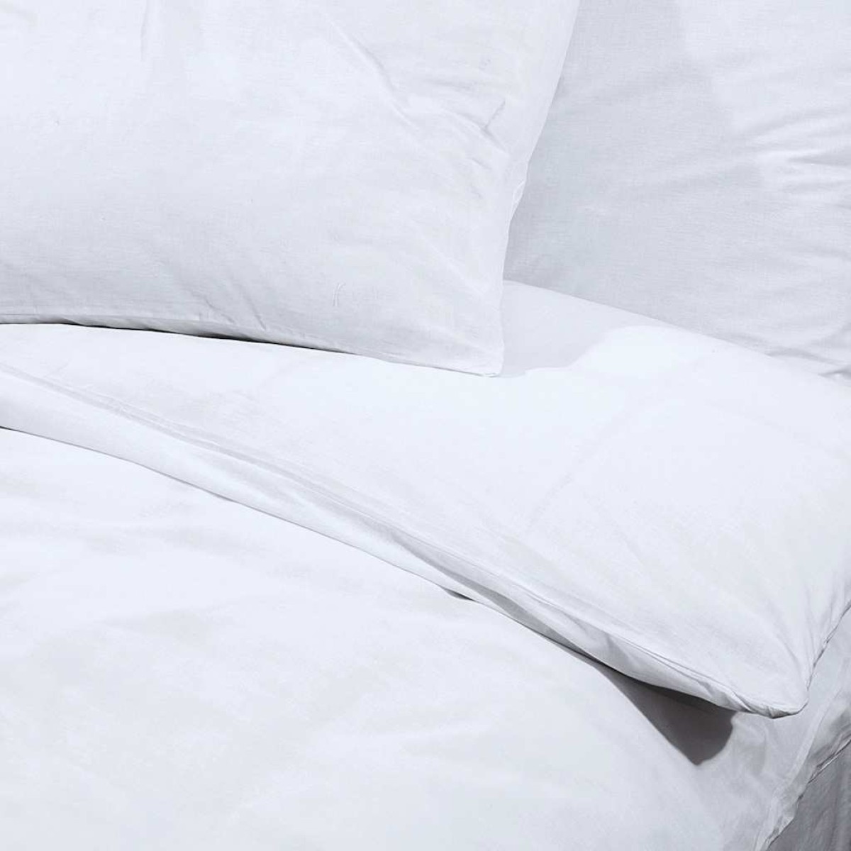 vidaXL Σετ Παπλωματοθήκης Λευκό 155 x 220 εκ. Βαμβακερό