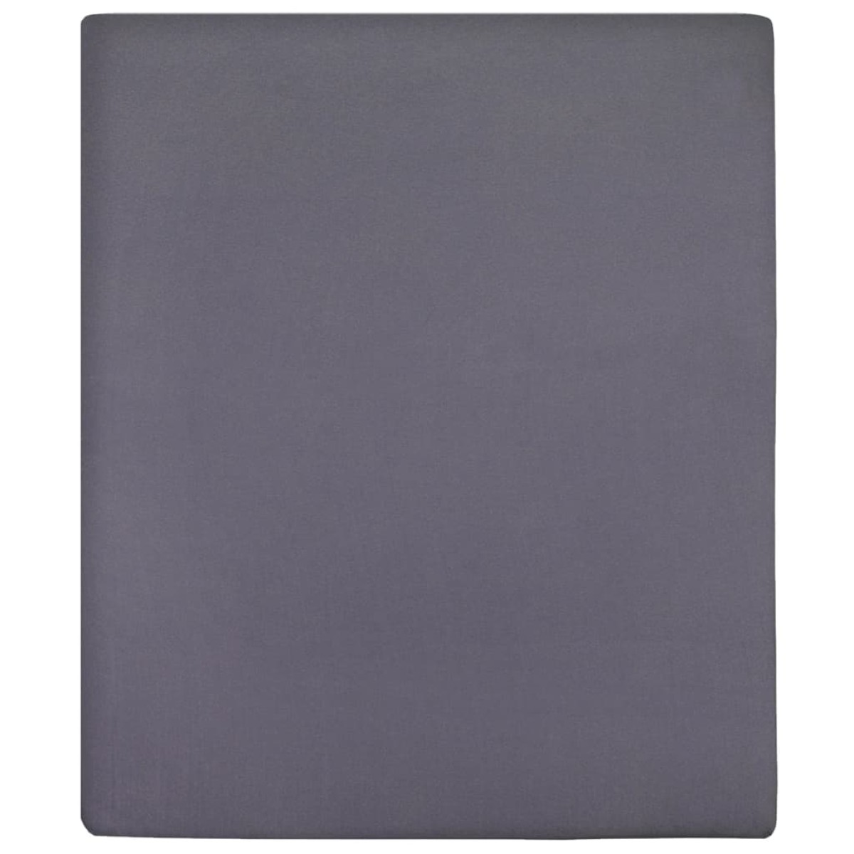vidaXL Σεντόνια Με Λάστιχο 2 τεμ. Ανθρακί 180x200 εκ. Βαμβακερό Ζέρσεϊ